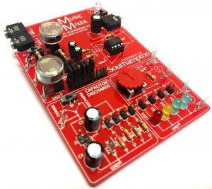 Photo of red circuit board